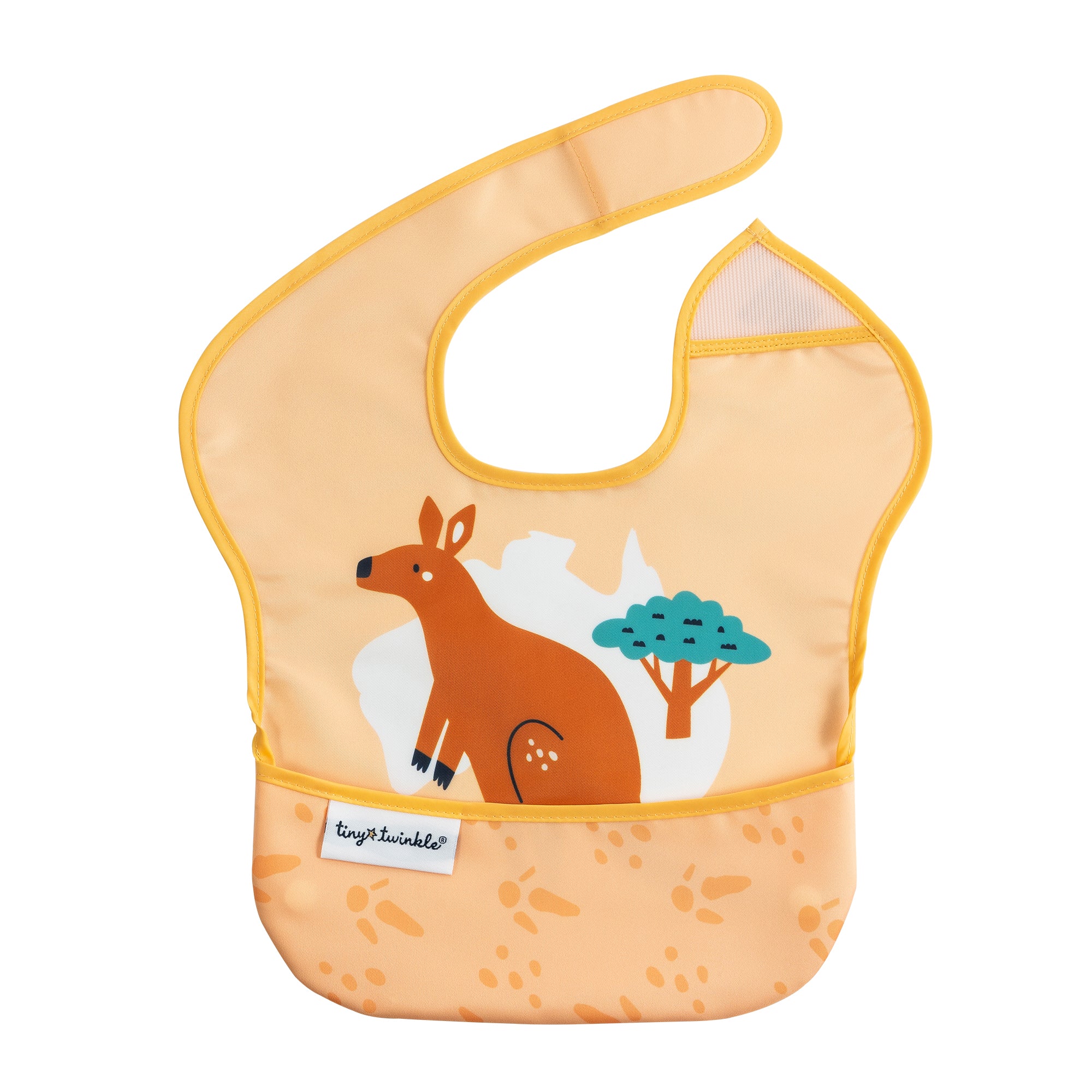 Tiny Twinkle - Mess-Proof Easy Bib - Kangaroo Cinnamon