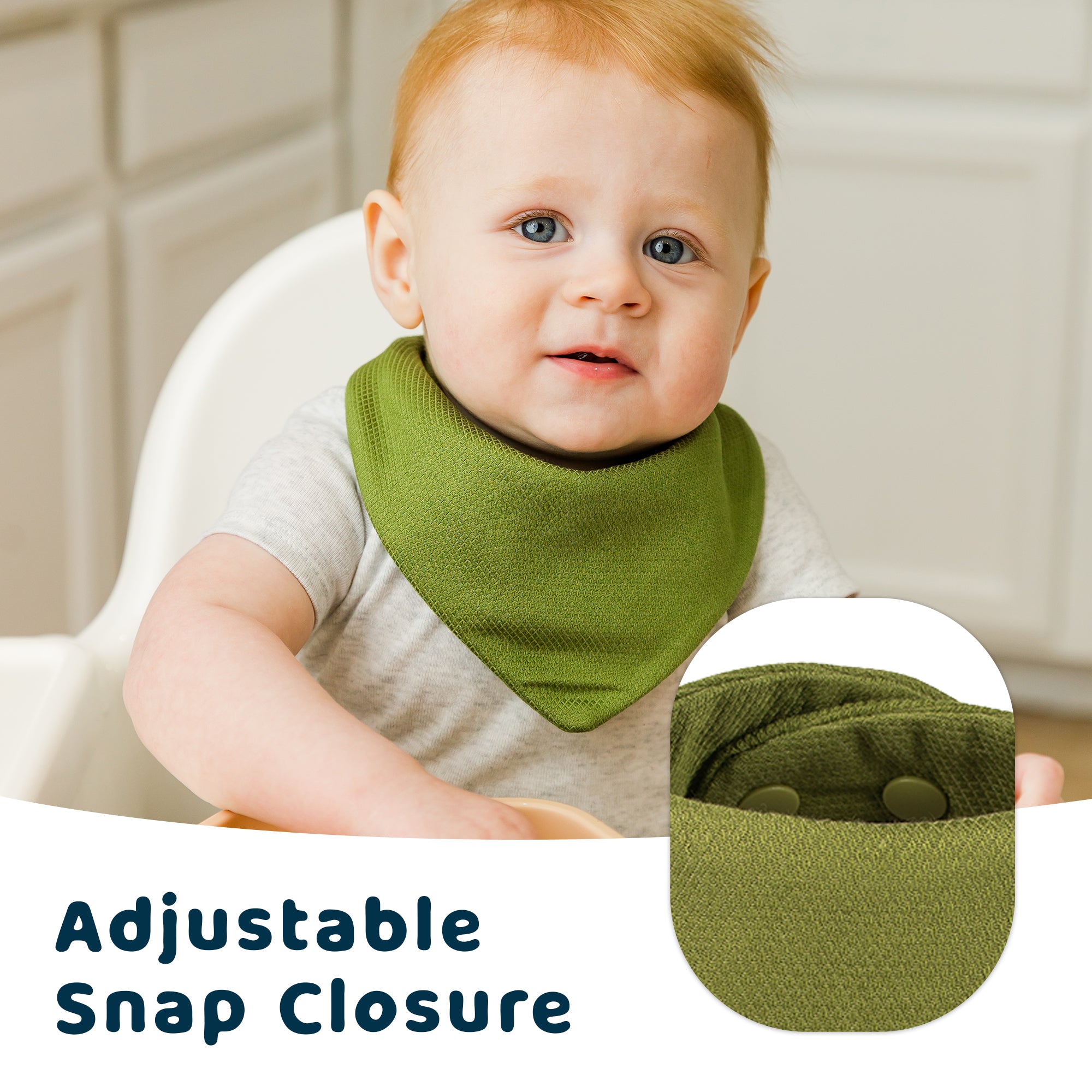 Tiny Twinkle - Kaffle® Bandana Bib 10 Pack - Grey Green & Brown