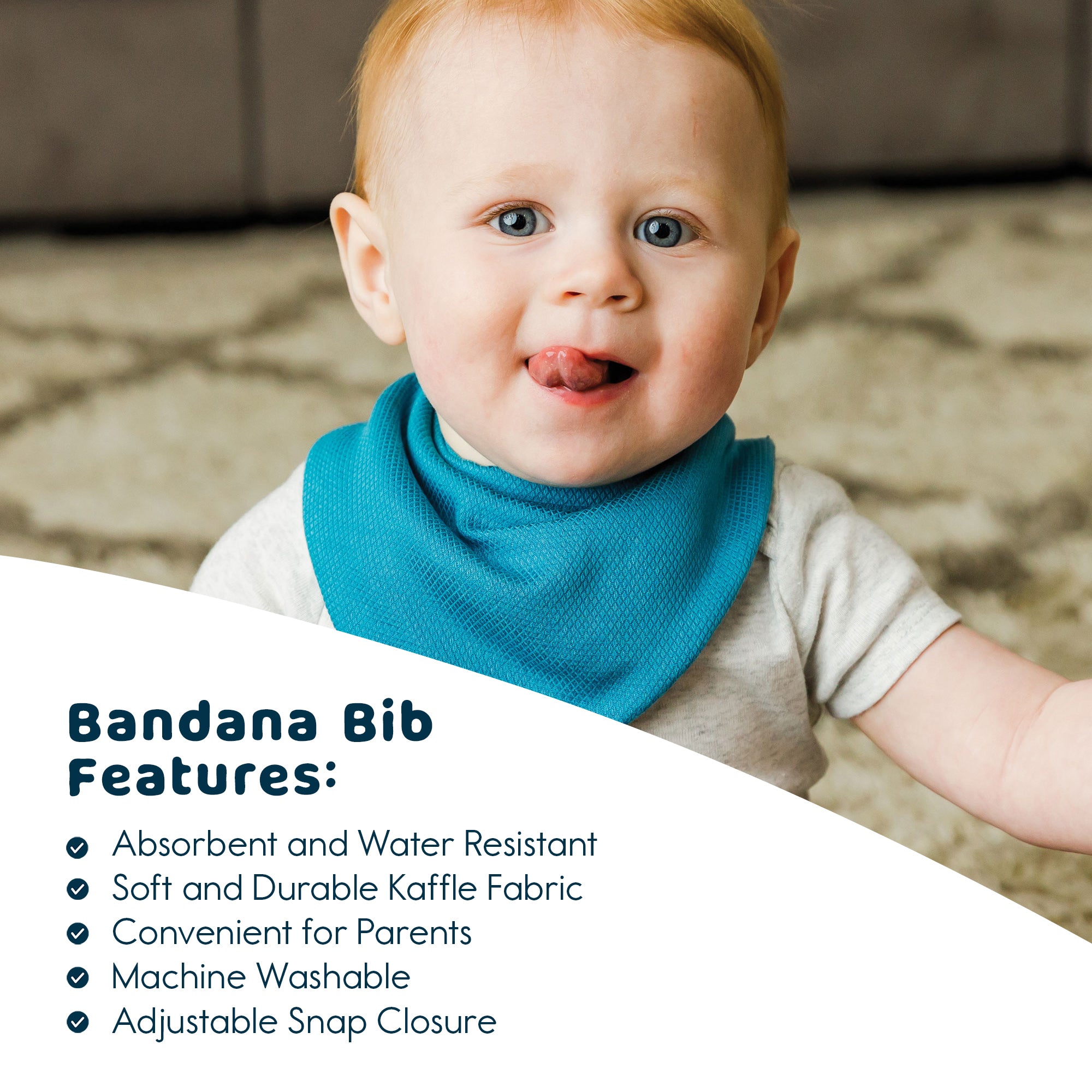 Tiny Twinkle - Kaffle® Bandana Bib 10 Pack - Dark Blue & Brown