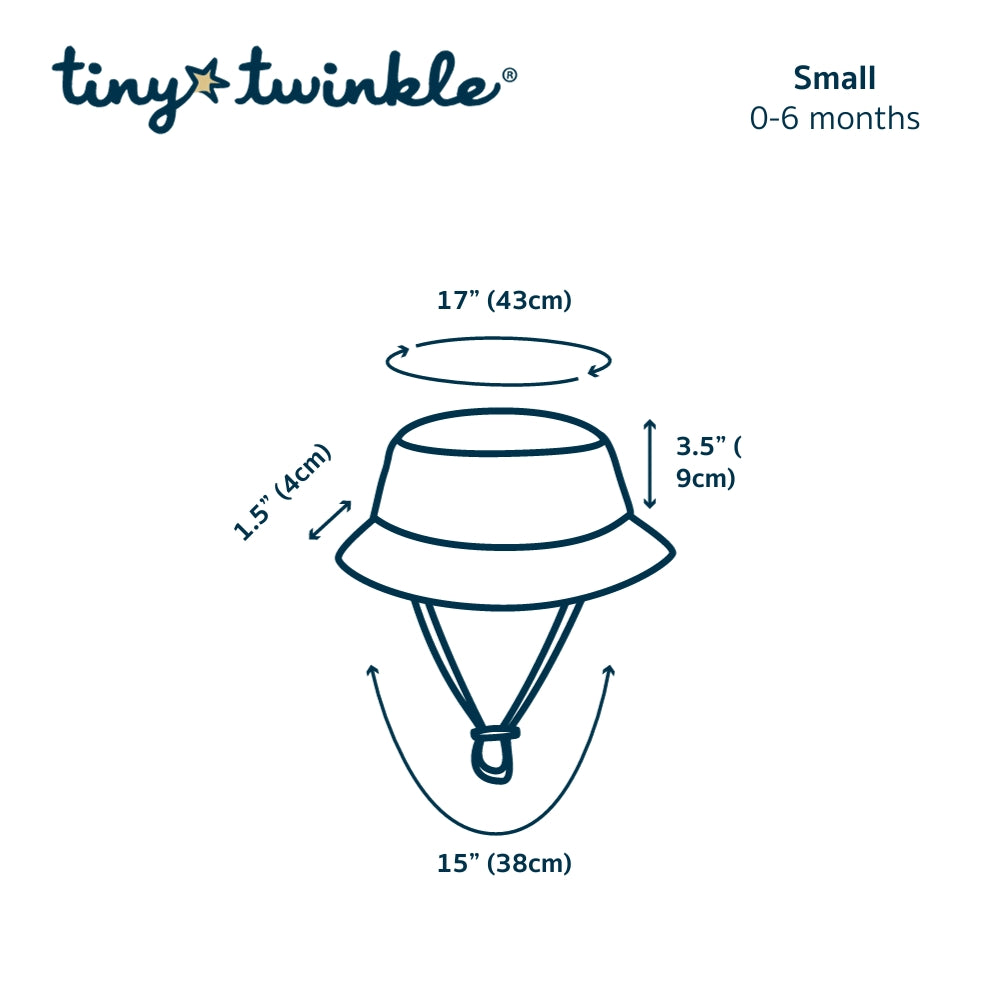 Tiny Twinkle - UPF 50+ Kids Sun Bucket Hat - Modern Floral