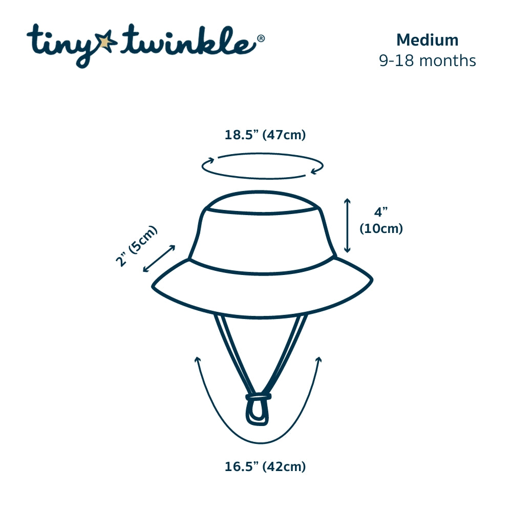 Tiny Twinkle - UPF 50+ Kids Sun Bucket Hat - Tribal Fish