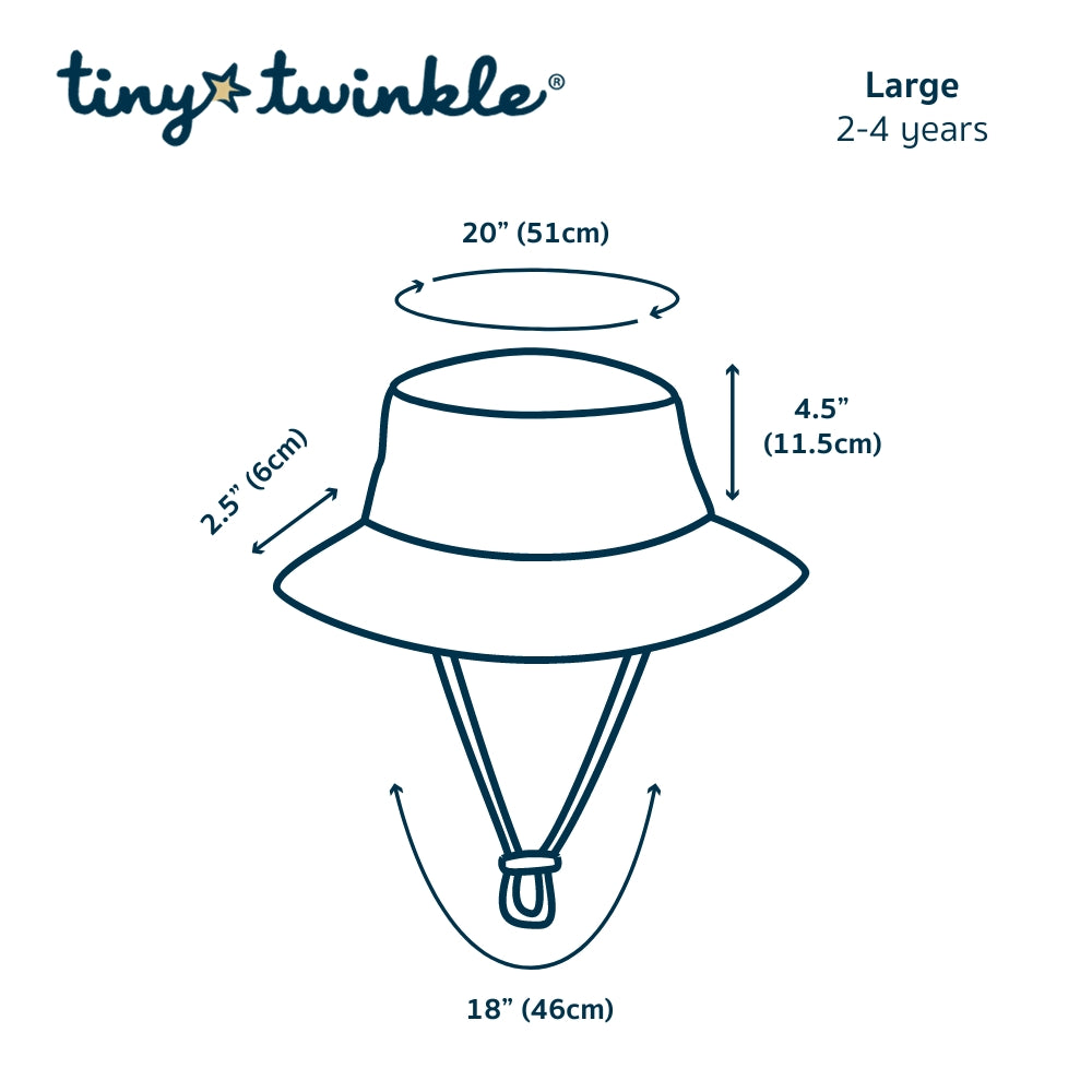 Tiny Twinkle - UPF 50+ Kids Sun Bucket Hat - Tribal Fish