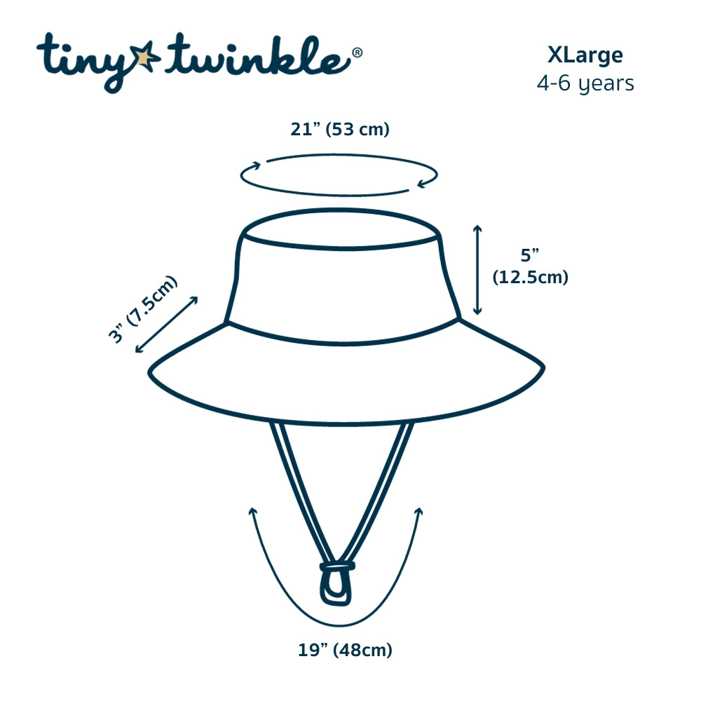 Tiny Twinkle - UPF 50+ Kids Sun Bucket Hat - Tribal Fish