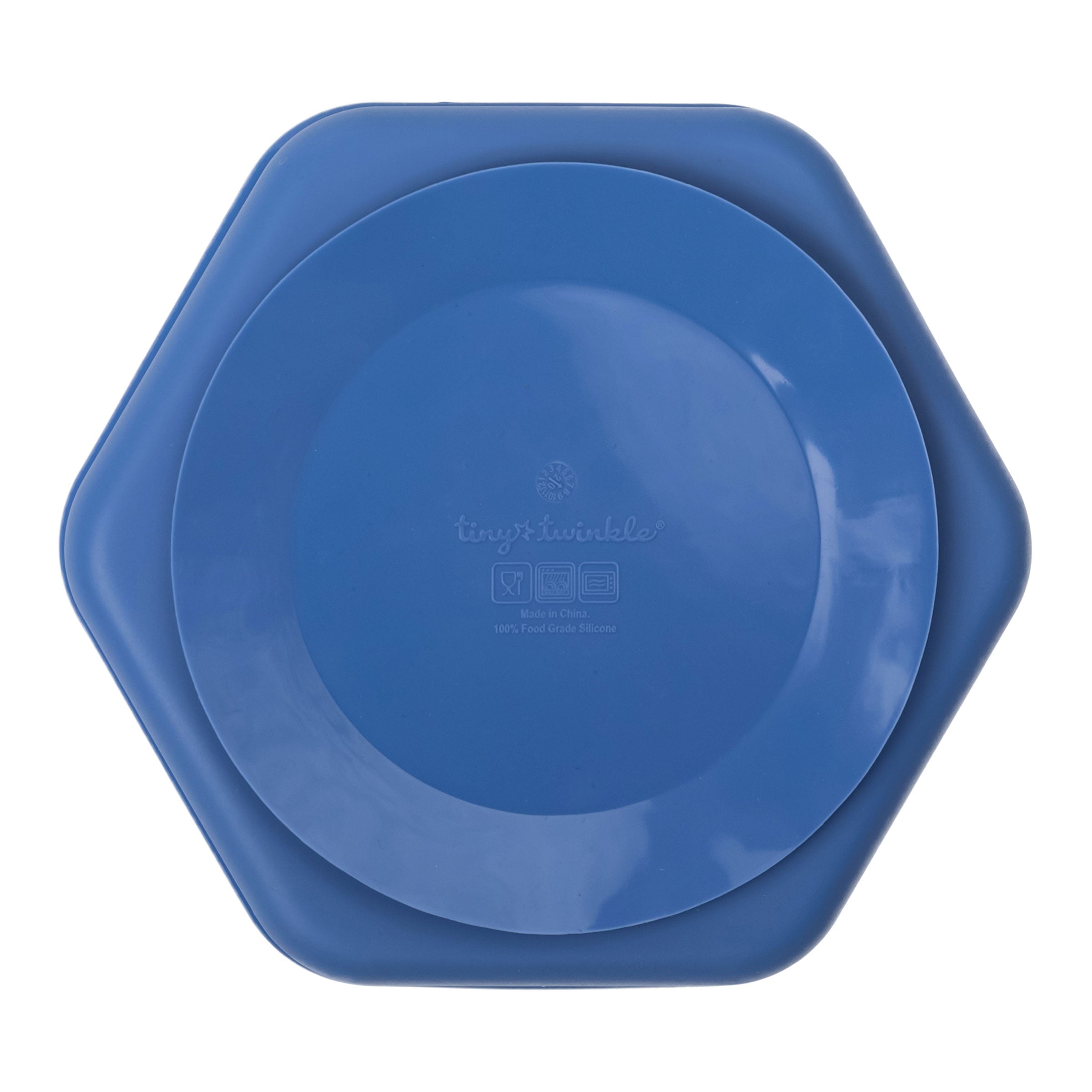 Tiny Twinkle - Silicone Suction Plate and Lid Set - Blue