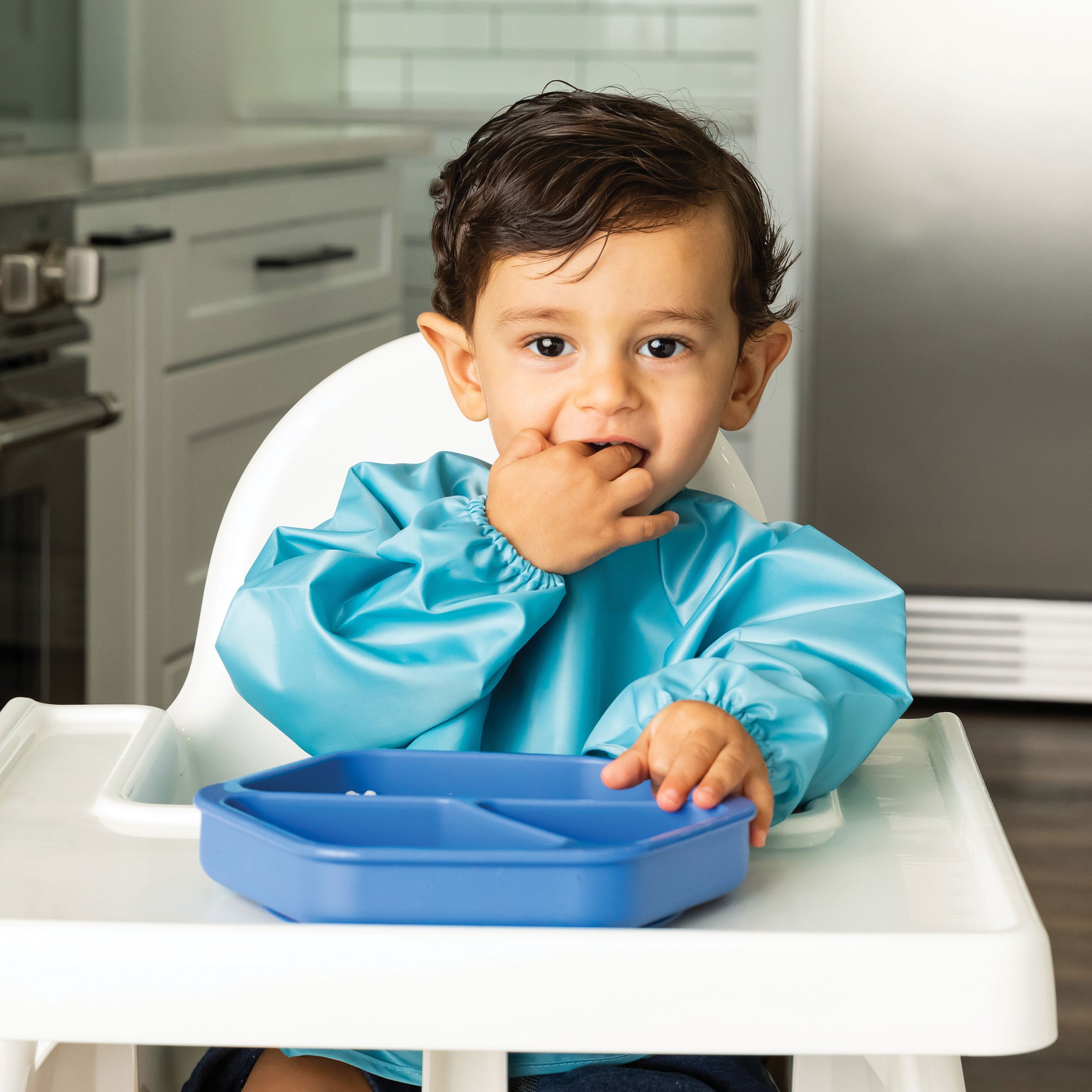 Tiny Twinkle - Silicone Suction Plate and Lid Set - Blue