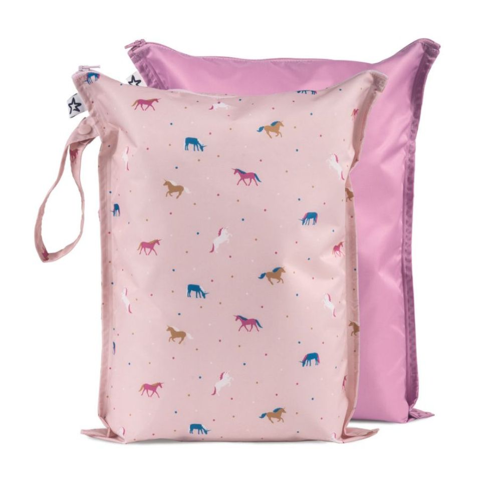 Tiny Twinkle - Mess-Proof Wet Bag 2 Pack - Unicorn