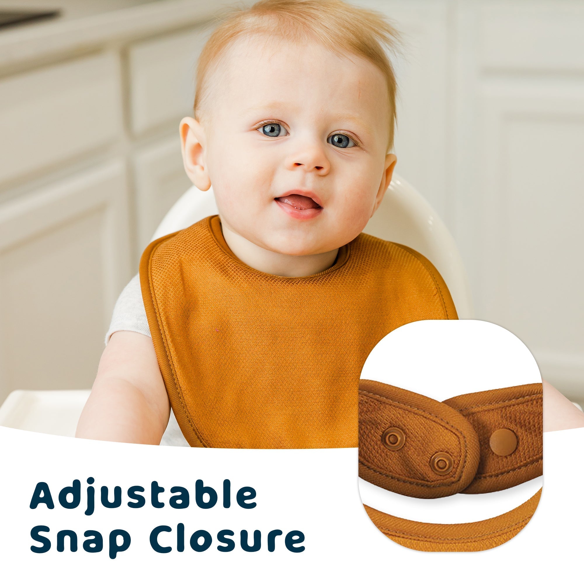 Tiny Twinkle - Kaffle® Feeder Bib 8 Pack - Brown, Burgundy, Pale Yellow & Olive Set