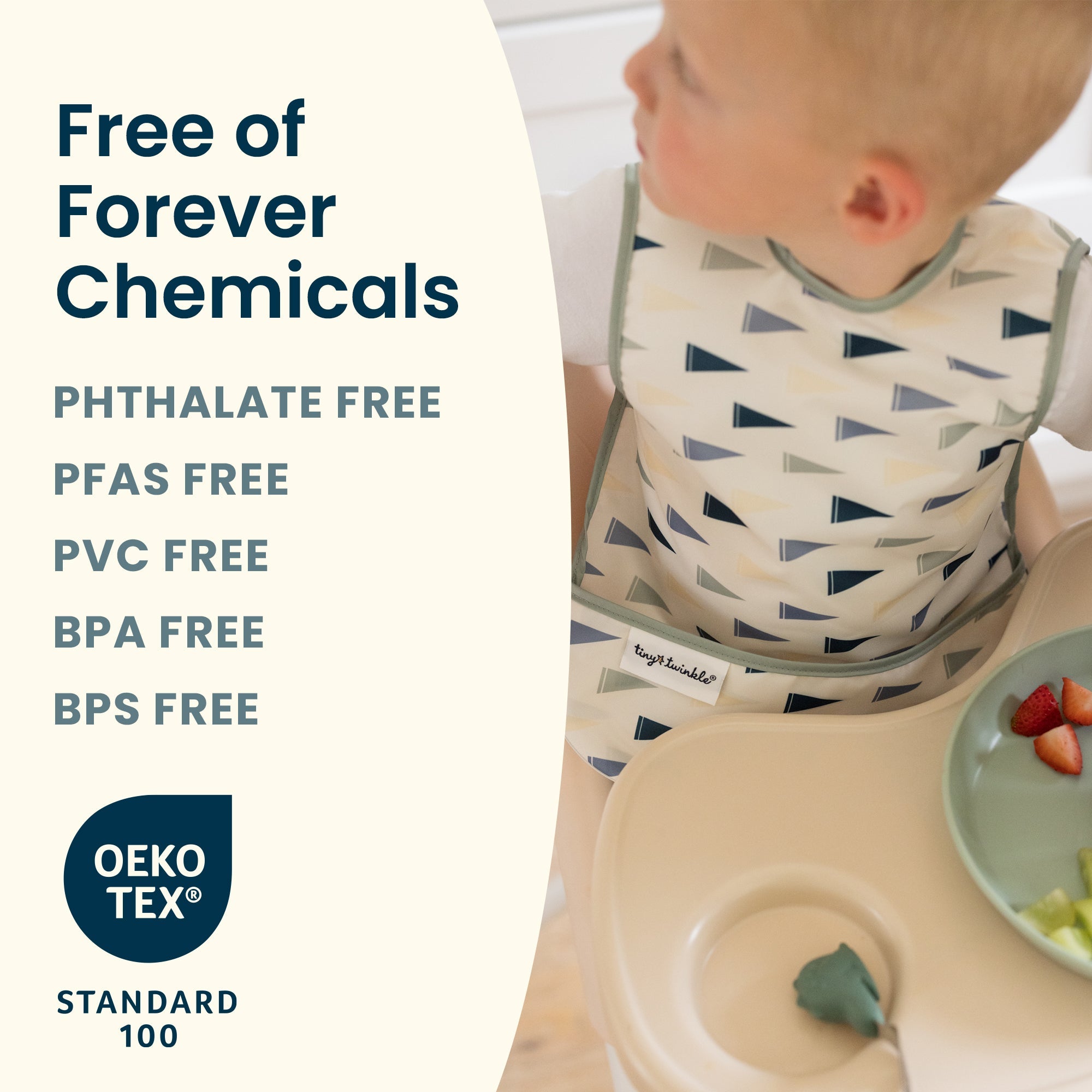 Tiny Twinkle - Mess - Proof Apron Bib - Flutter