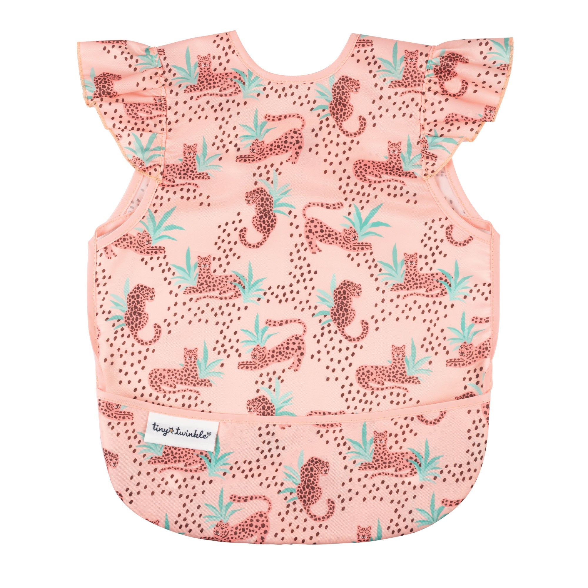 Twinkle Leopard Tiny Twinkle - Mess-Proof Apron Bib - Leopard - Tiny Twinkle
