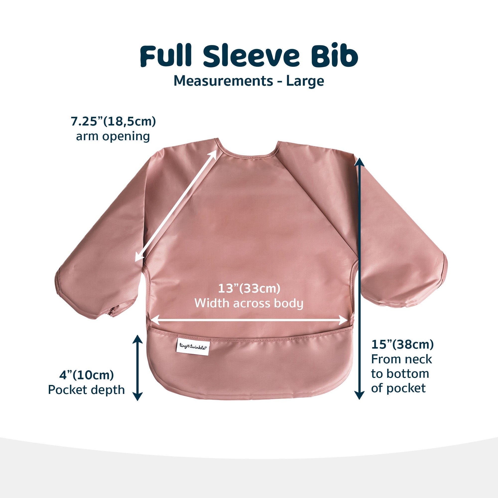 Tiny Twinkle - Mess - Proof Long Sleeve Bib - Flutter