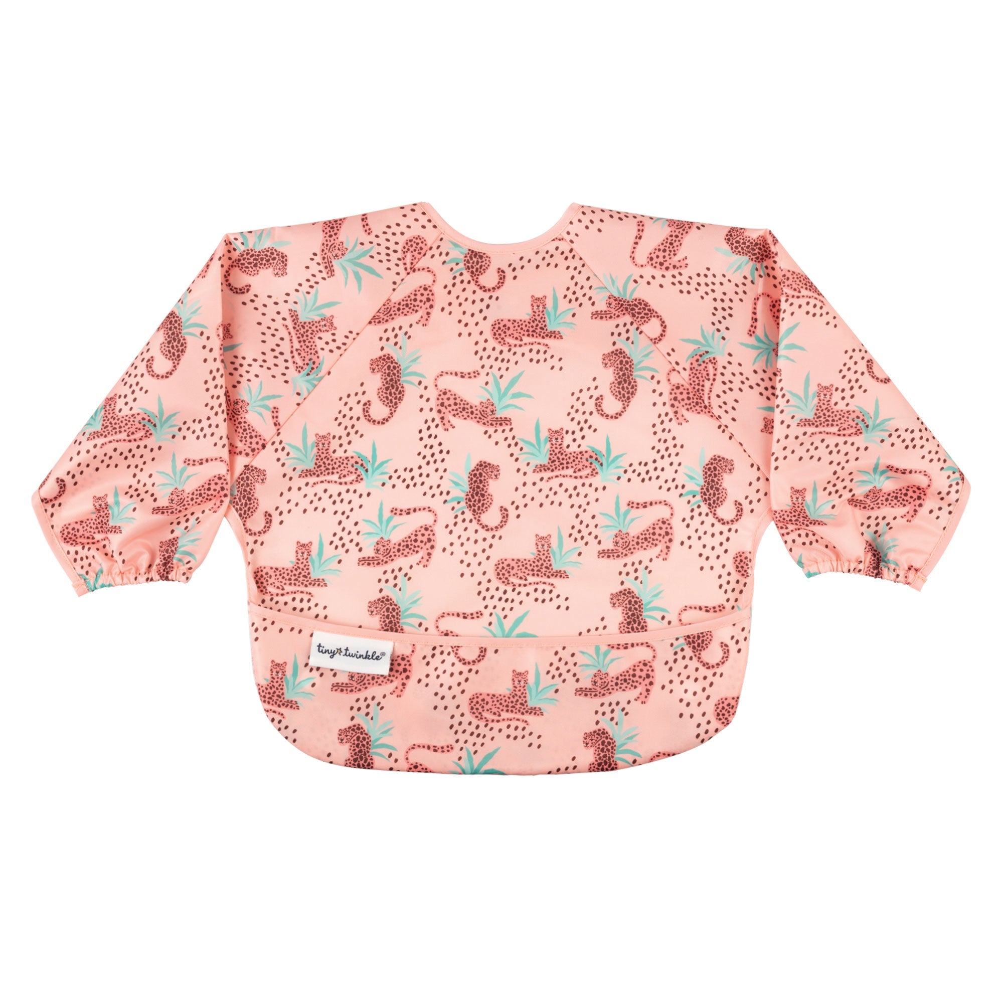 Twinkle Leopard Tiny Twinkle - Mess-Proof Long Sleeve Bib - Leopard - Tiny Twinkle