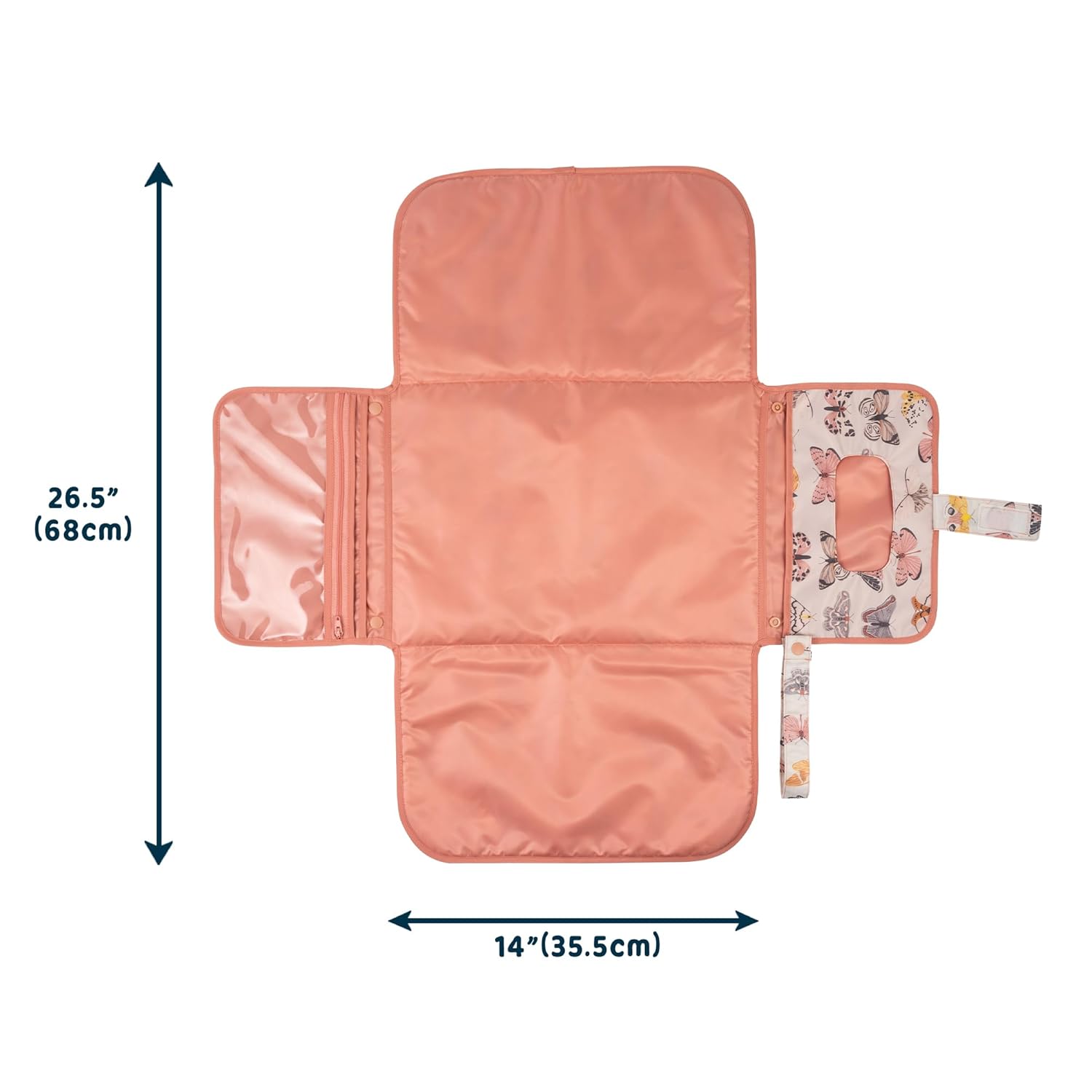 Tiny Twinkle - Mess - Proof Portable Nappy Changing Pad - Flutter