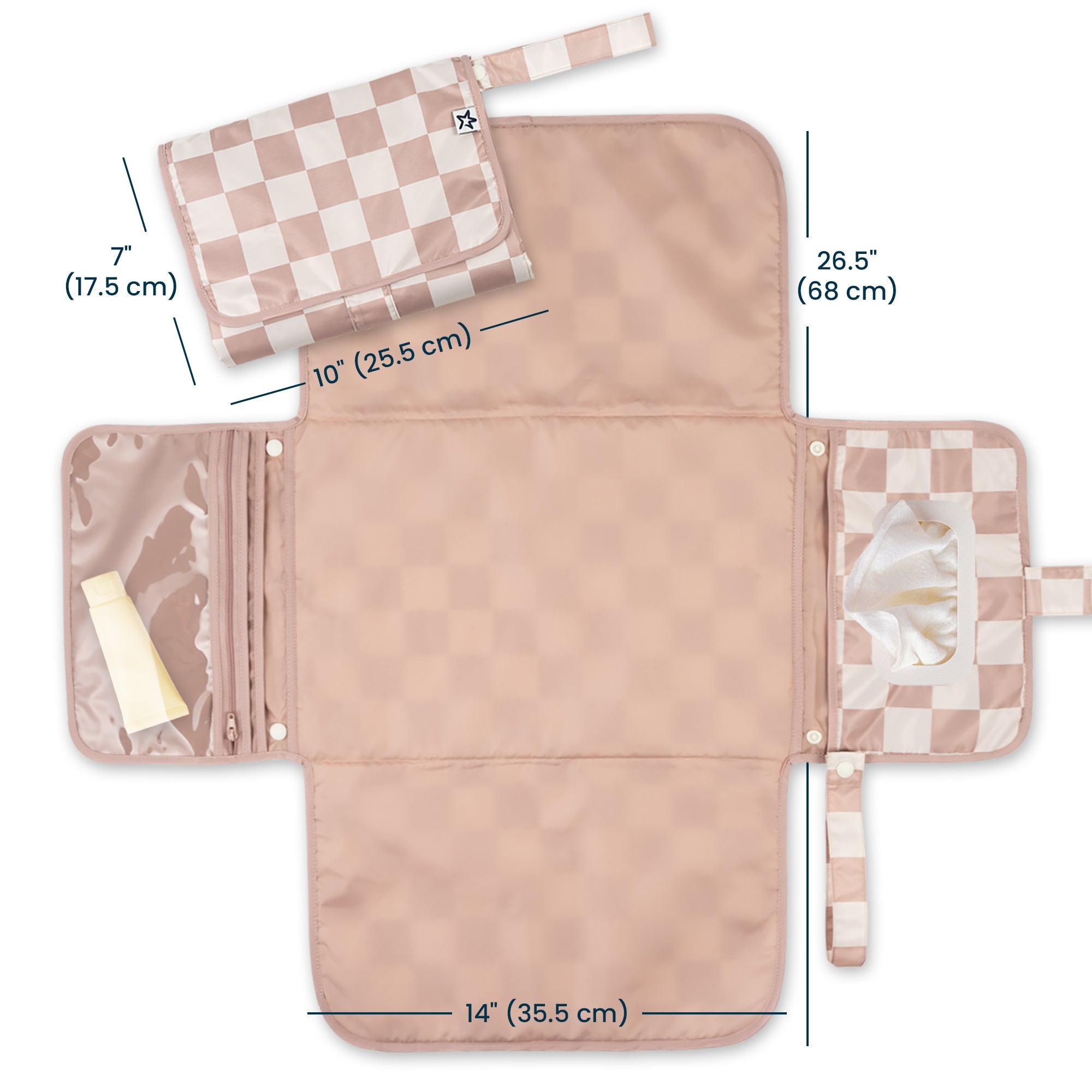 Tiny Twinkle - Mess - Proof Portable Nappy Changing Pad - Luna