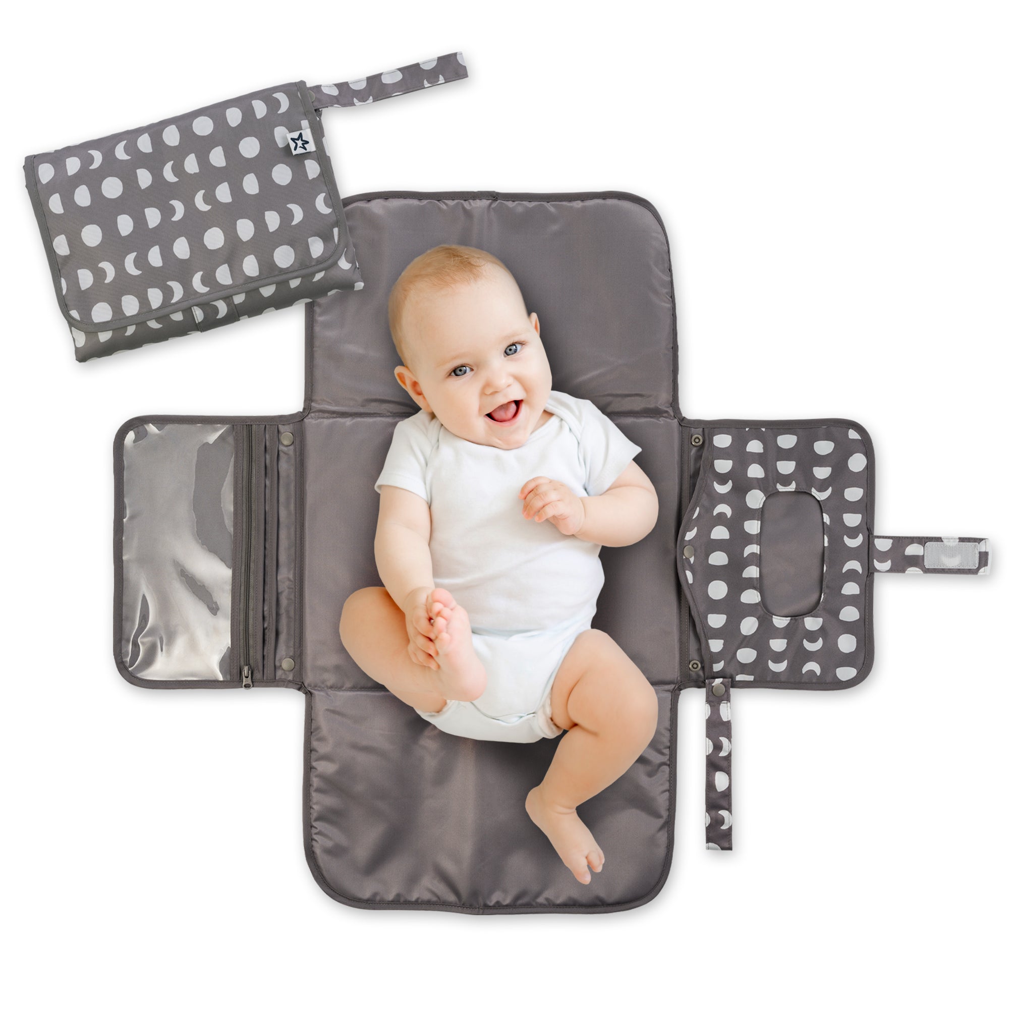 Tiny Twinkle - Mess - Proof Portable Nappy Changing Pad - Luna