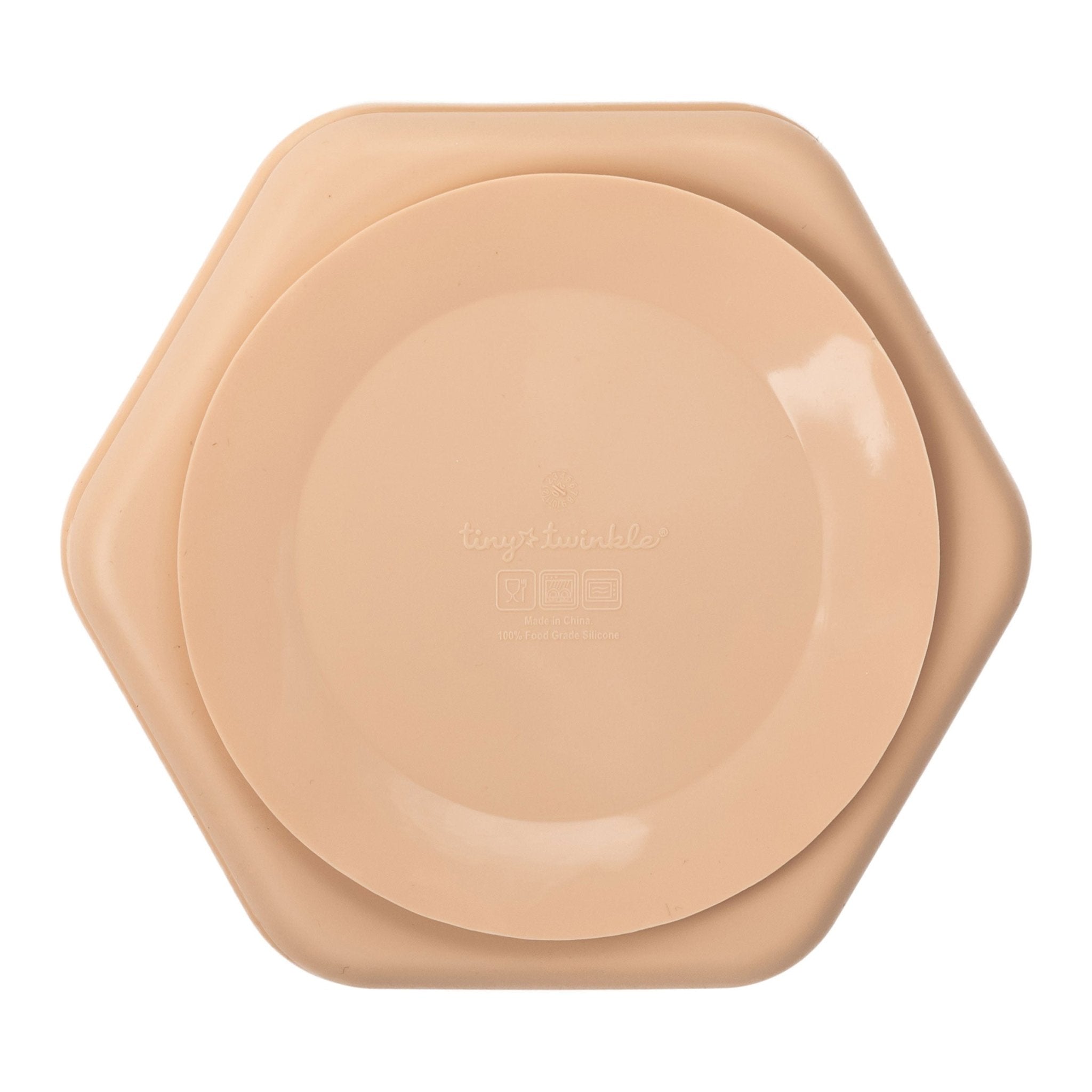 Tiny Twinkle - Silicone Suction Plate and Lid Set - Sand
