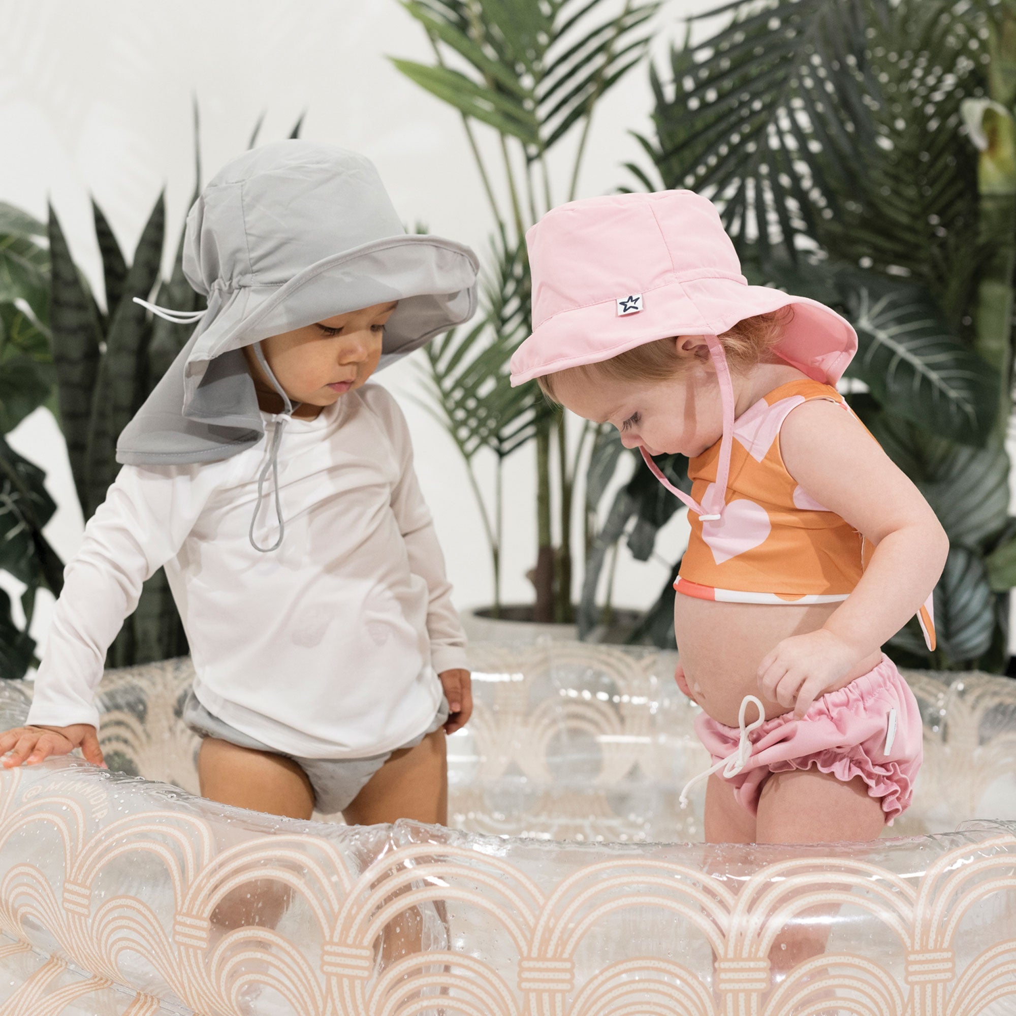 Tiny Twinkle - Sun Protection Flap Hat UPF 50+ - Pink