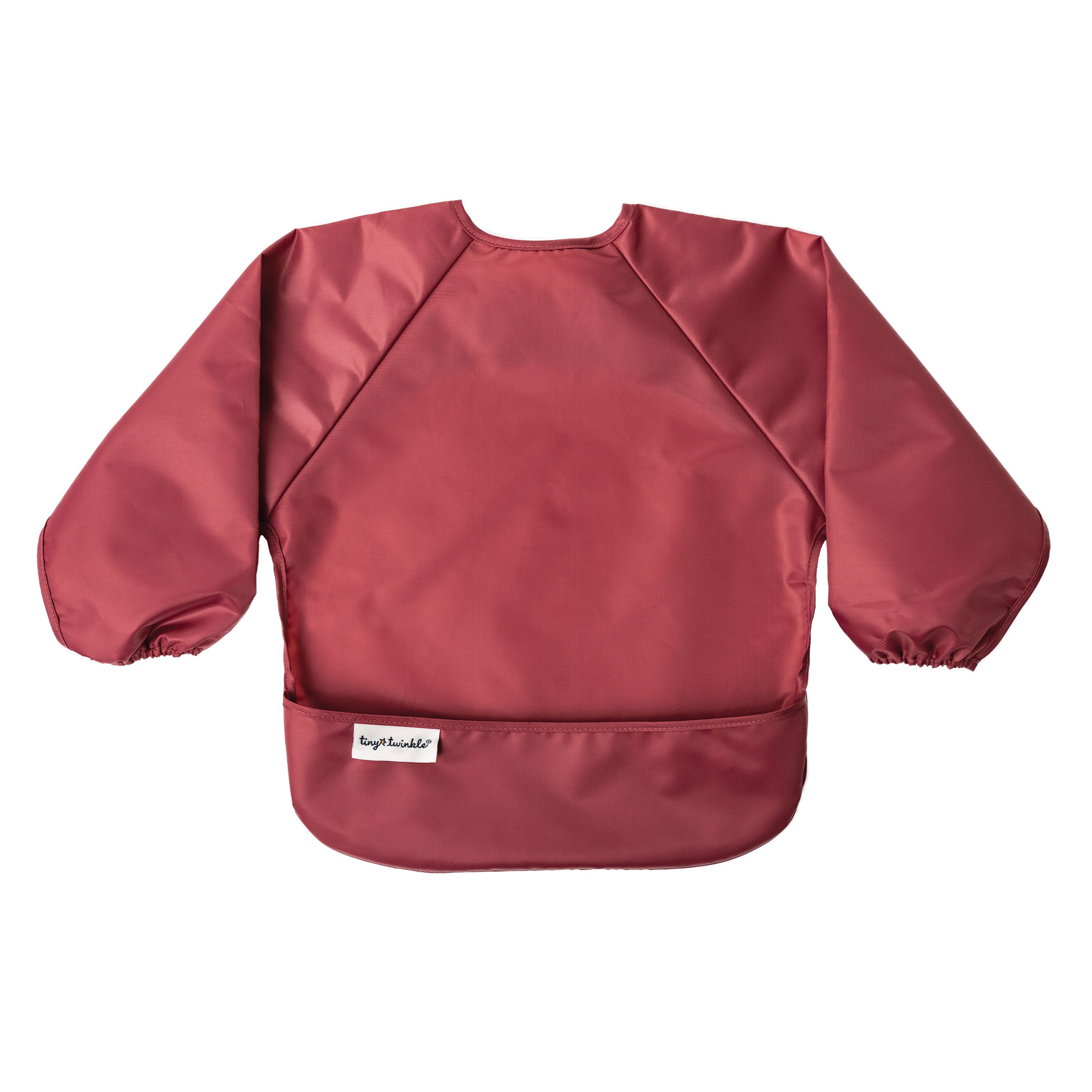 Tiny Twinkle - Mess-proof Full Long Sleeve Bib 2 Pack - Rose, Burgundy -Small/Large