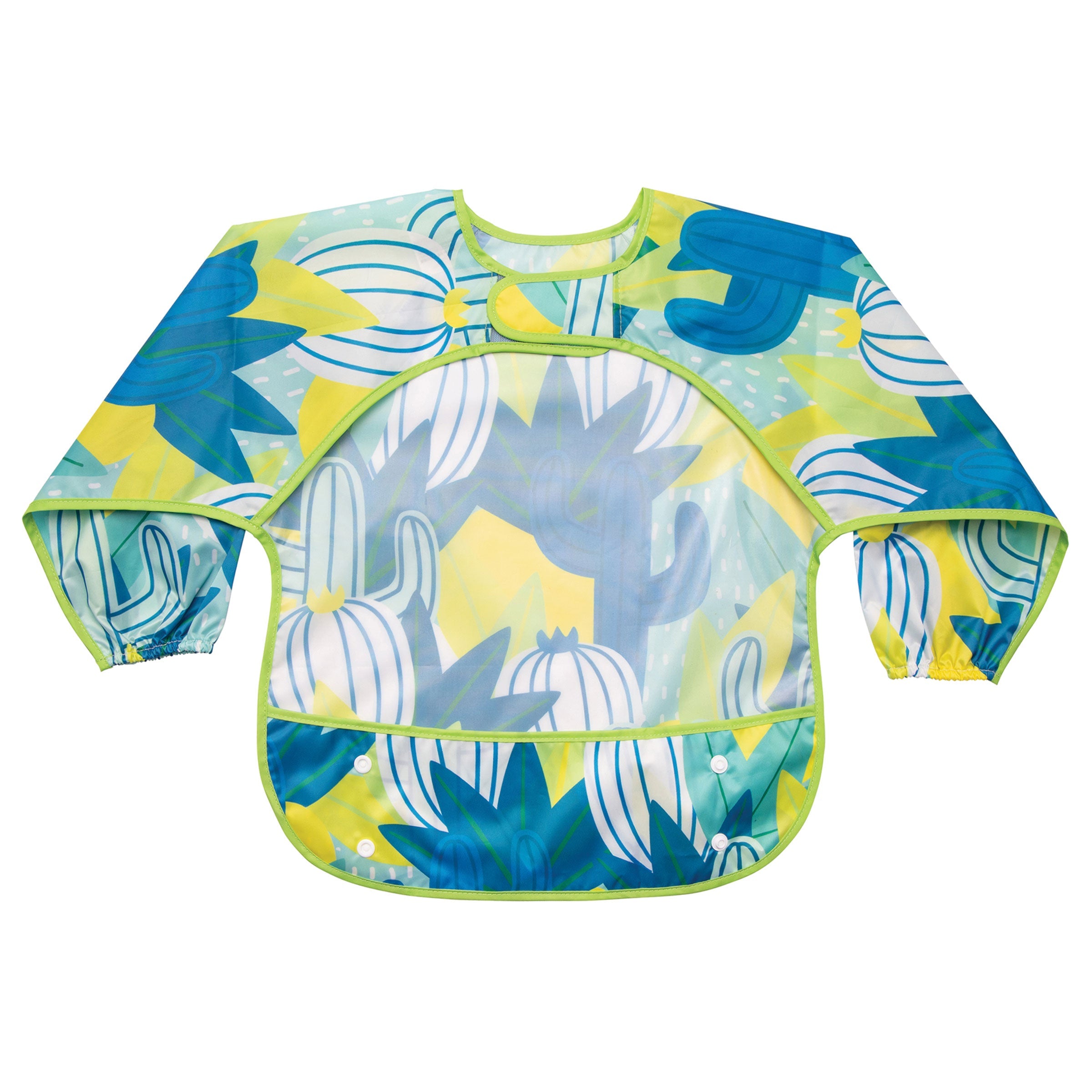 Tiny Twinkle - Mess-Proof Long Sleeve Bib - Saguaro - Small/Large