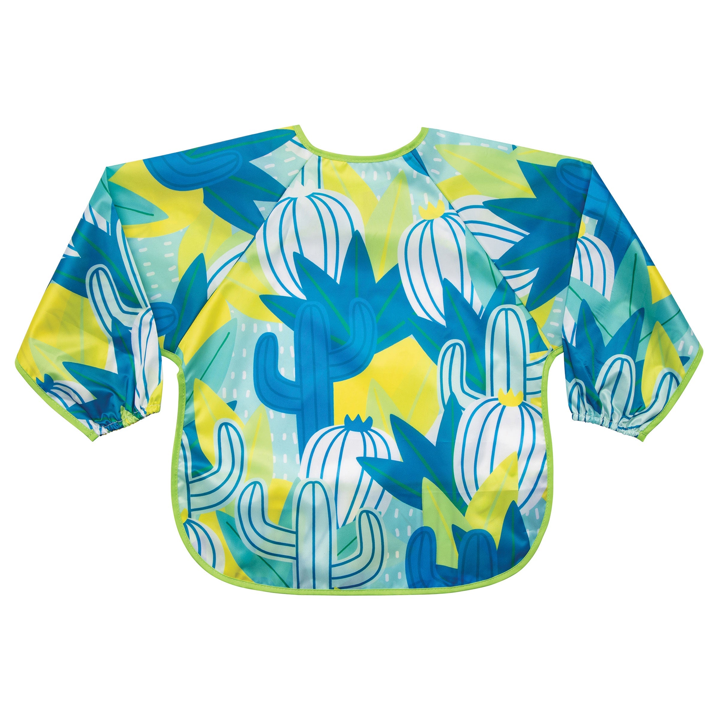 Tiny Twinkle - Mess-Proof Long Sleeve Bib - Saguaro - Small/Large