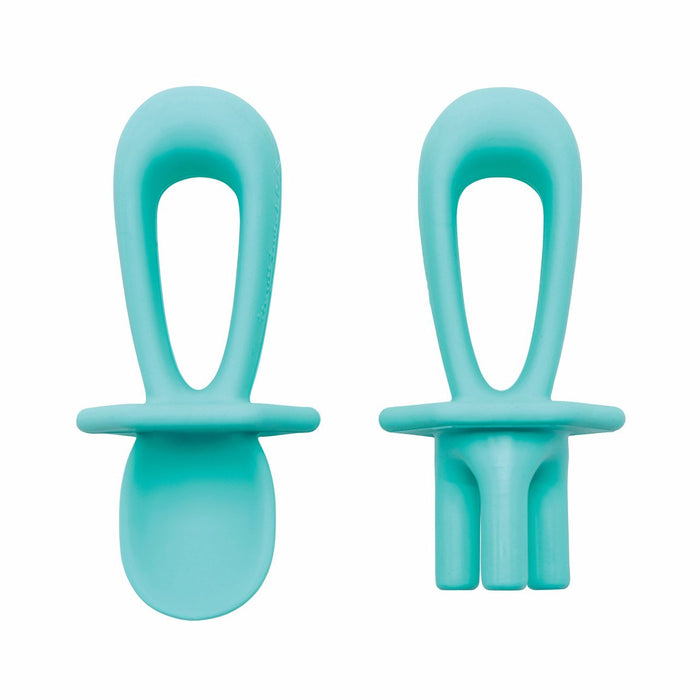 Tiny Twinkle - Silicone Training Utensils - Mint
