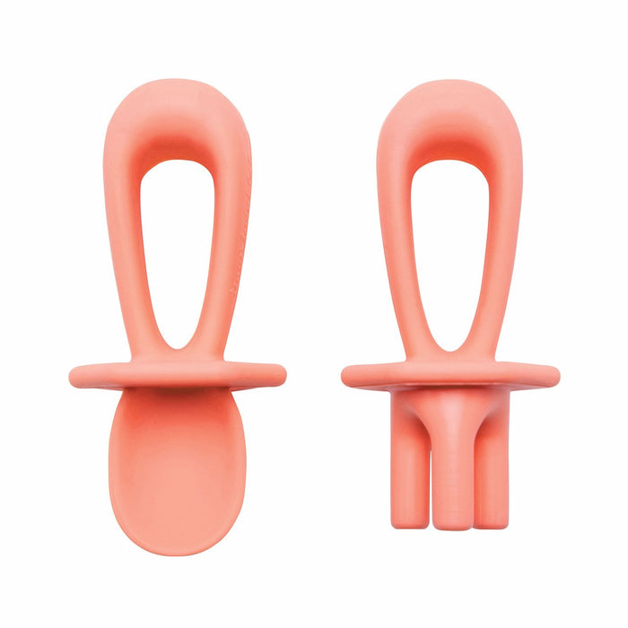 Tiny Twinkle - Silicone Training Utensils - Coral