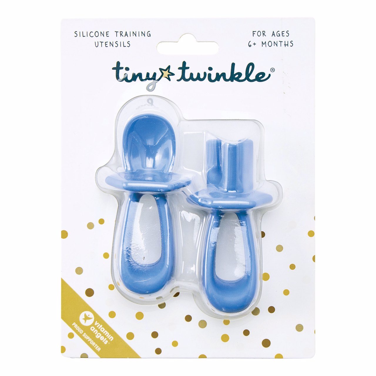 Tiny Twinkle - Silicone Training Utensils - Indigo