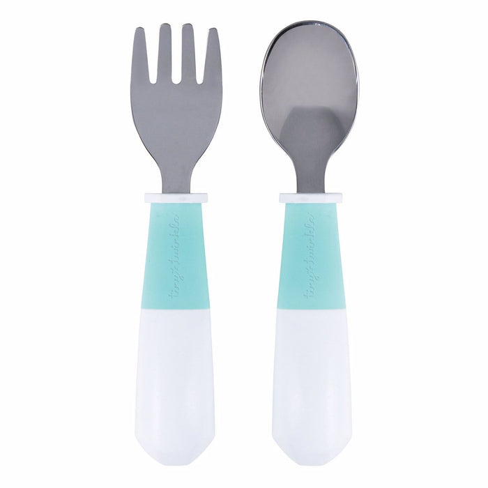 Tiny Twinkle - Stainless Fork and Spoon Set - Mint