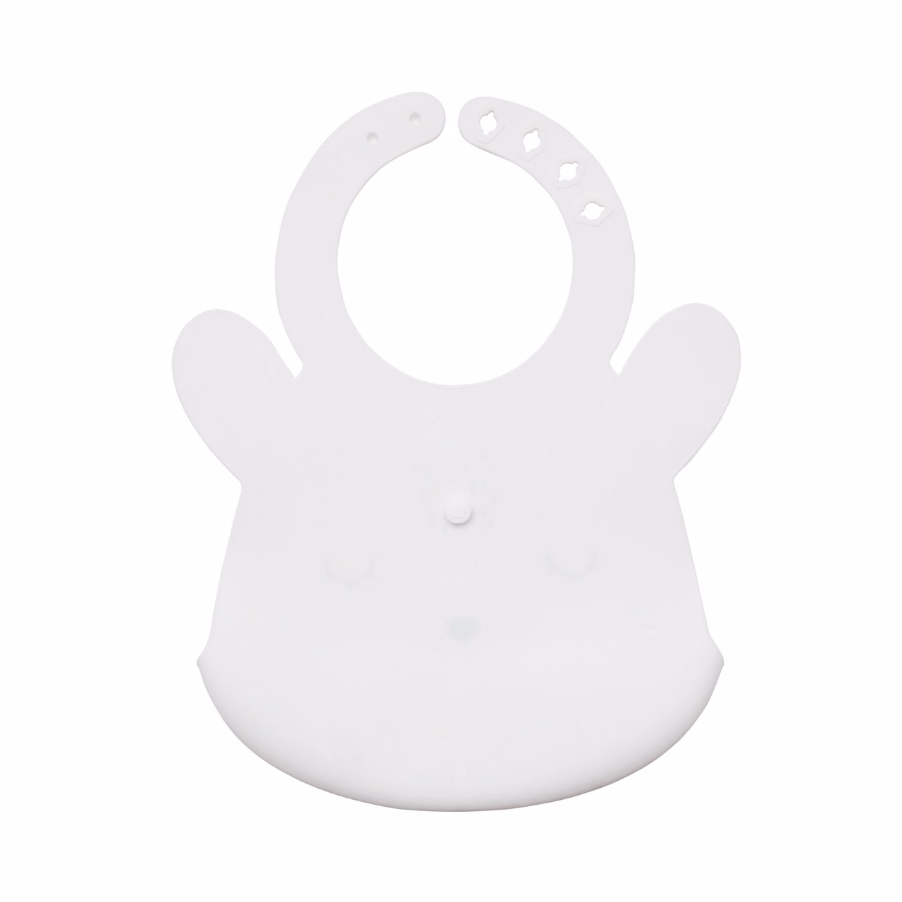 Tiny Twinkle - Silicone Roll-up Bib - White Bunny