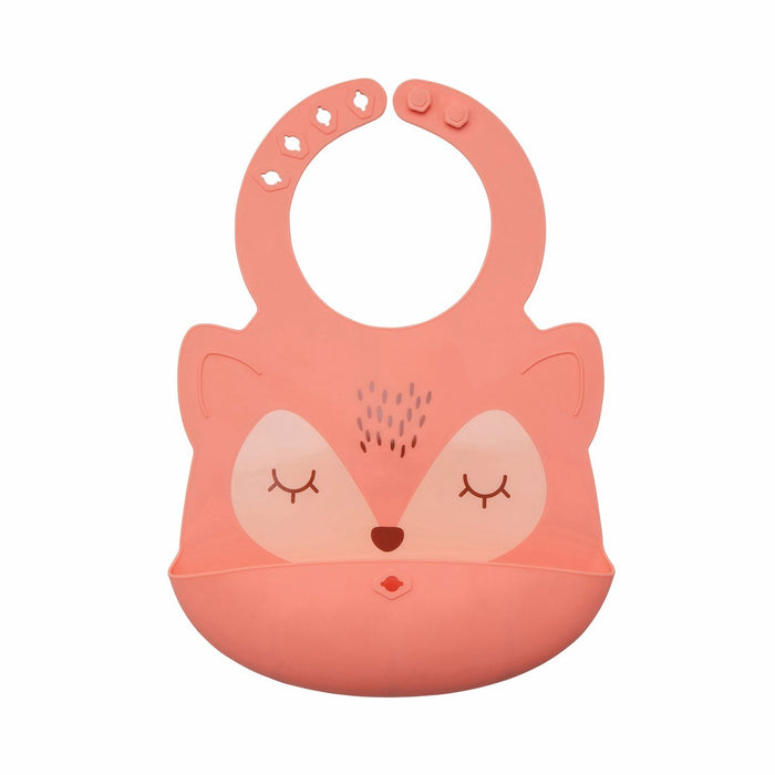 Tiny Twinkle - Silicone Roll-up Bib - Coral Fox