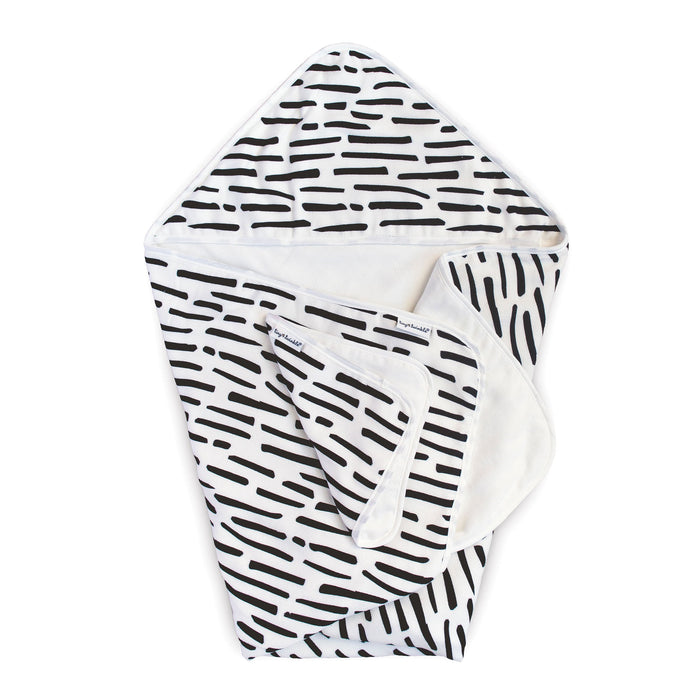Tiny Twinkle - Hooded Towel and Washcloth Set - Ink Strokes