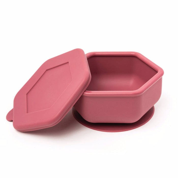 Tiny Twinkle - Silicone Bowl and Lid Set - Burgundy