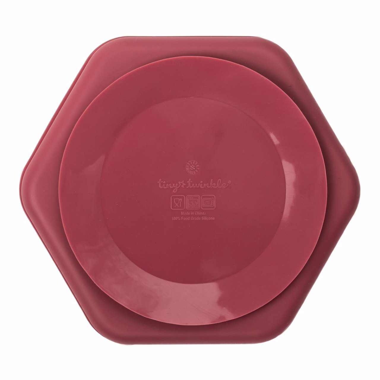 Tiny Twinkle - Silicone Suction Plate - Burgundy