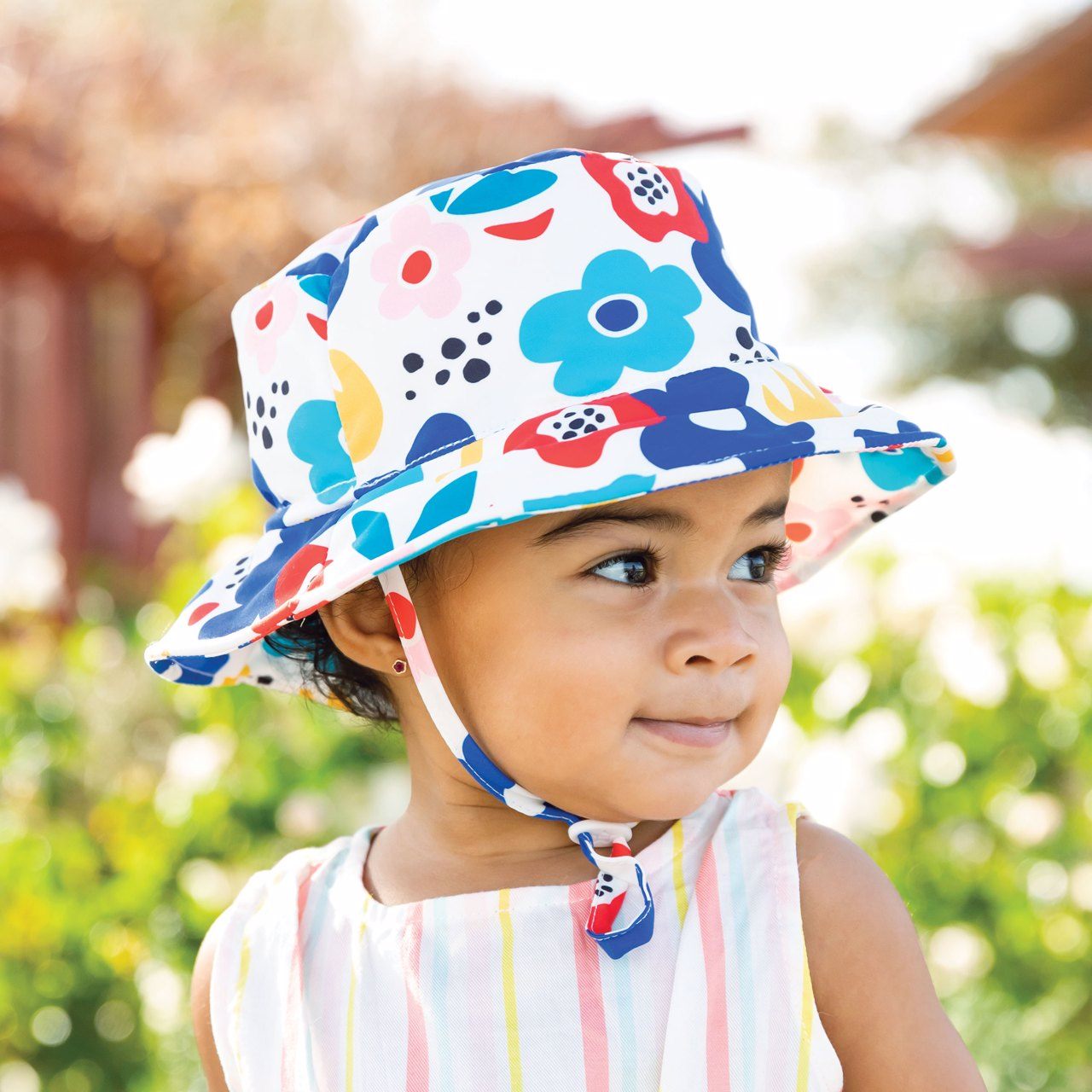 Tiny Twinkle - UPF 50+ Kids Sun Bucket Hat - Modern Floral