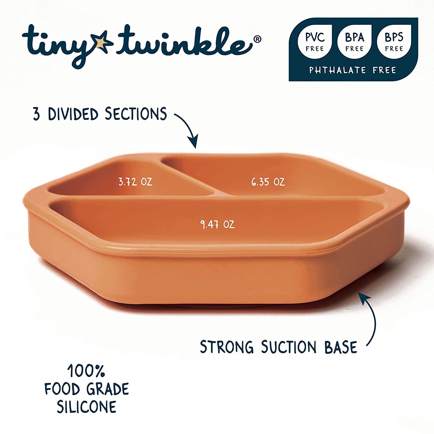 Tiny Twinkle - Silicone Suction Plate - Indigo