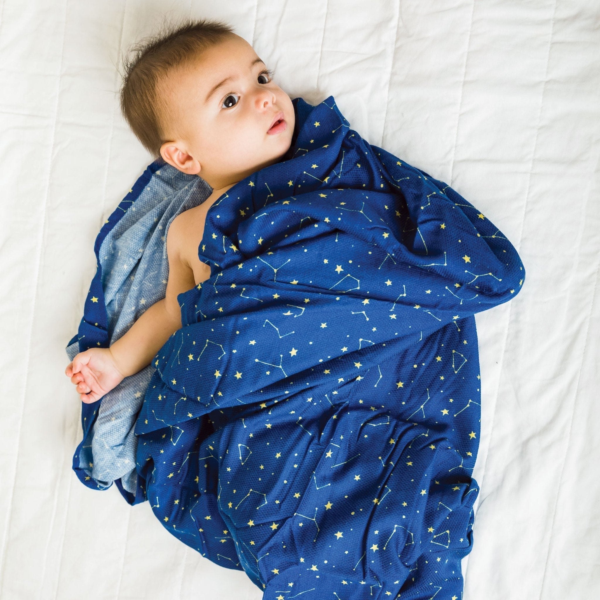 Tiny Twinkle - Kaffle® Swaddle Blanket 2 Pack - Bear & Constellations Set
