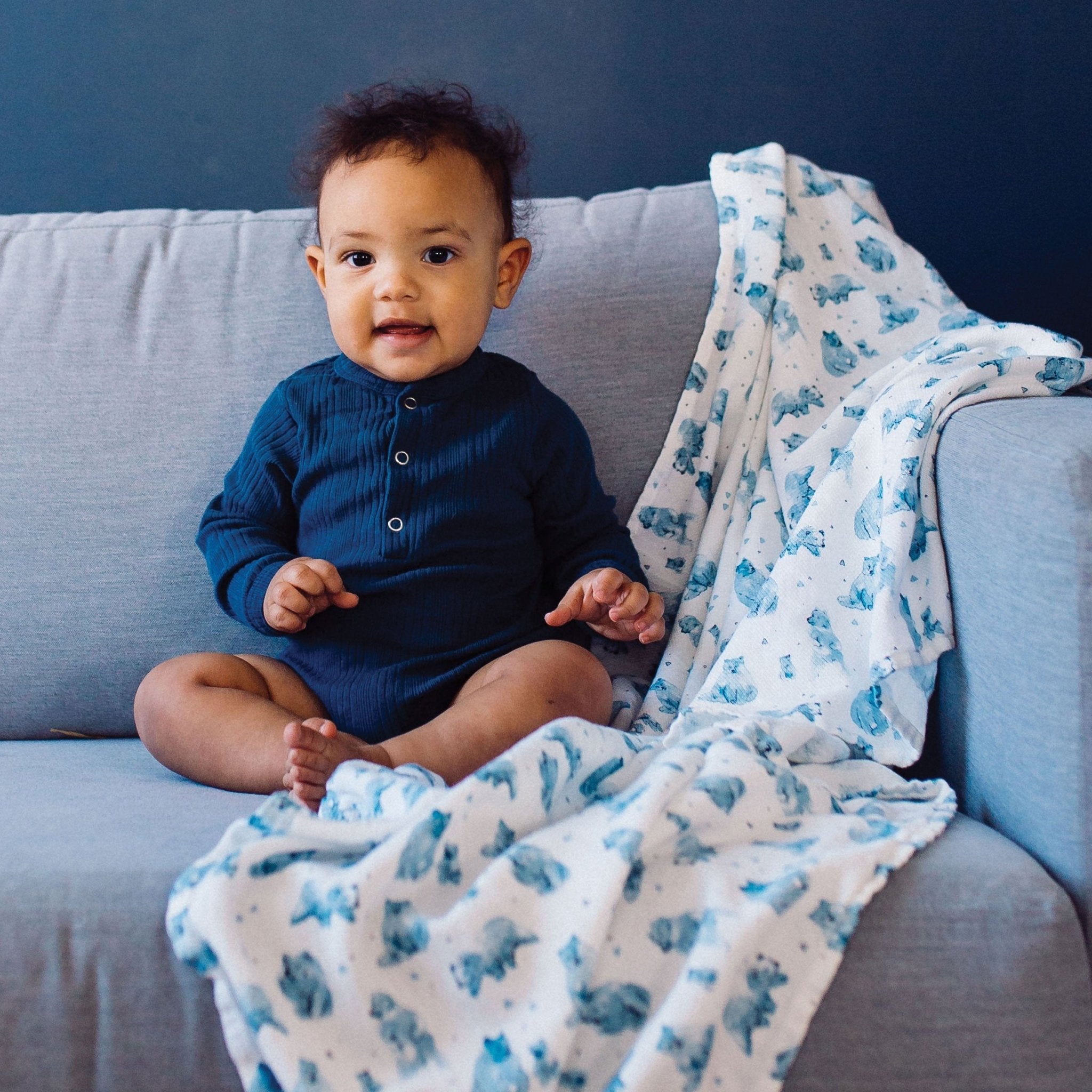 Tiny Twinkle - Kaffle® Swaddle Blanket 2 Pack - Bear & Constellations Set