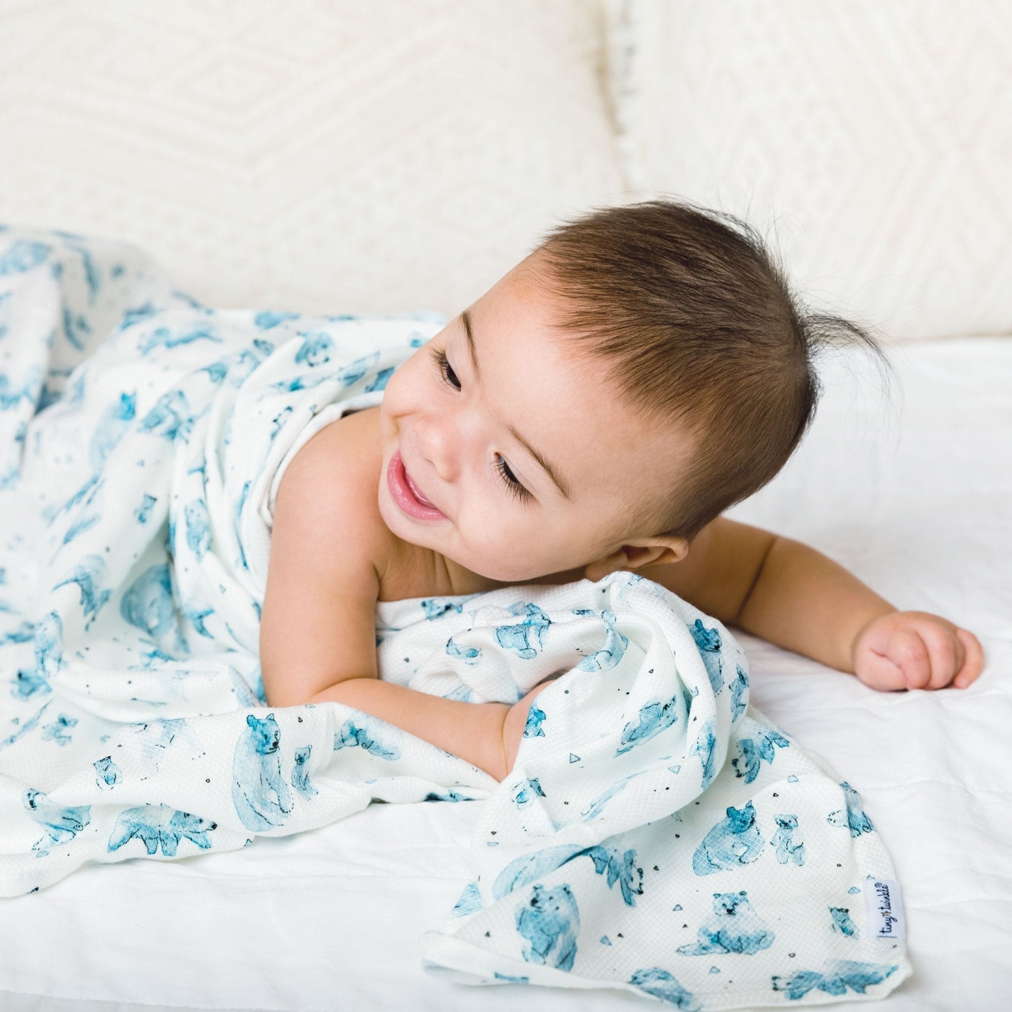 Tiny Twinkle - Kaffle® Swaddle Blanket 2 Pack - Bear & Constellations Set