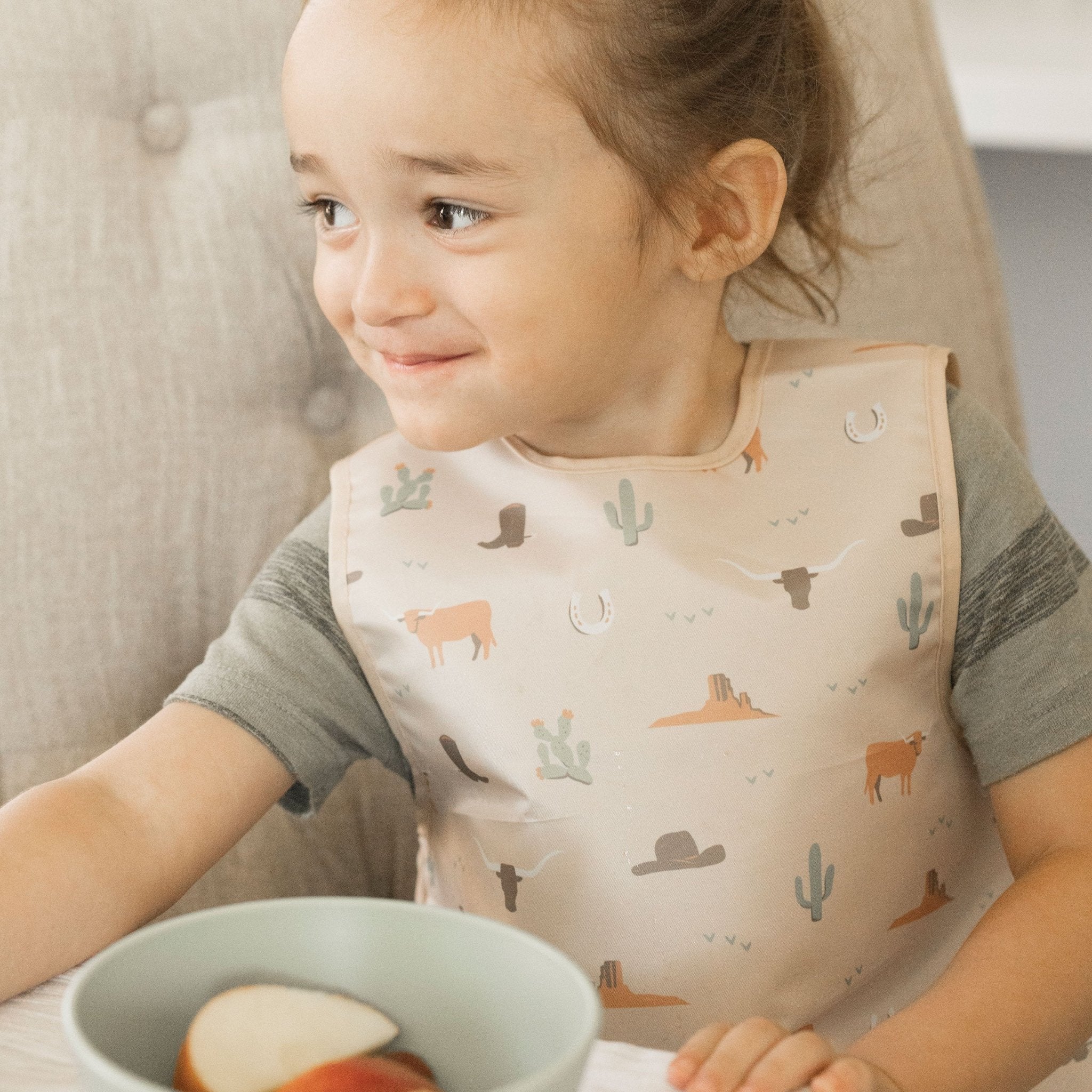 Tiny Twinkle - Mess - Proof Apron Bib - Cowboy
