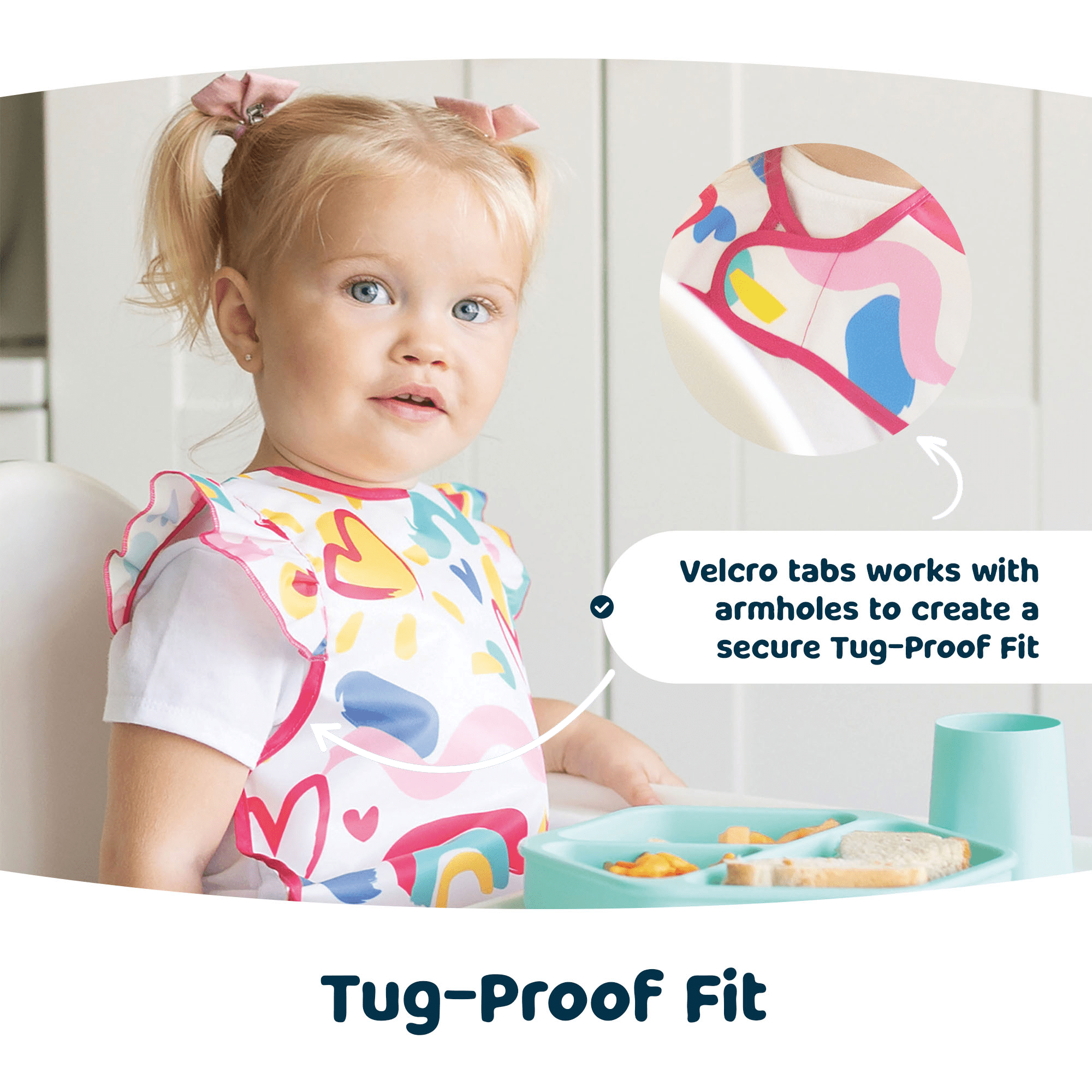 Tiny Twinkle - Mess - Proof Apron Bib - Pink