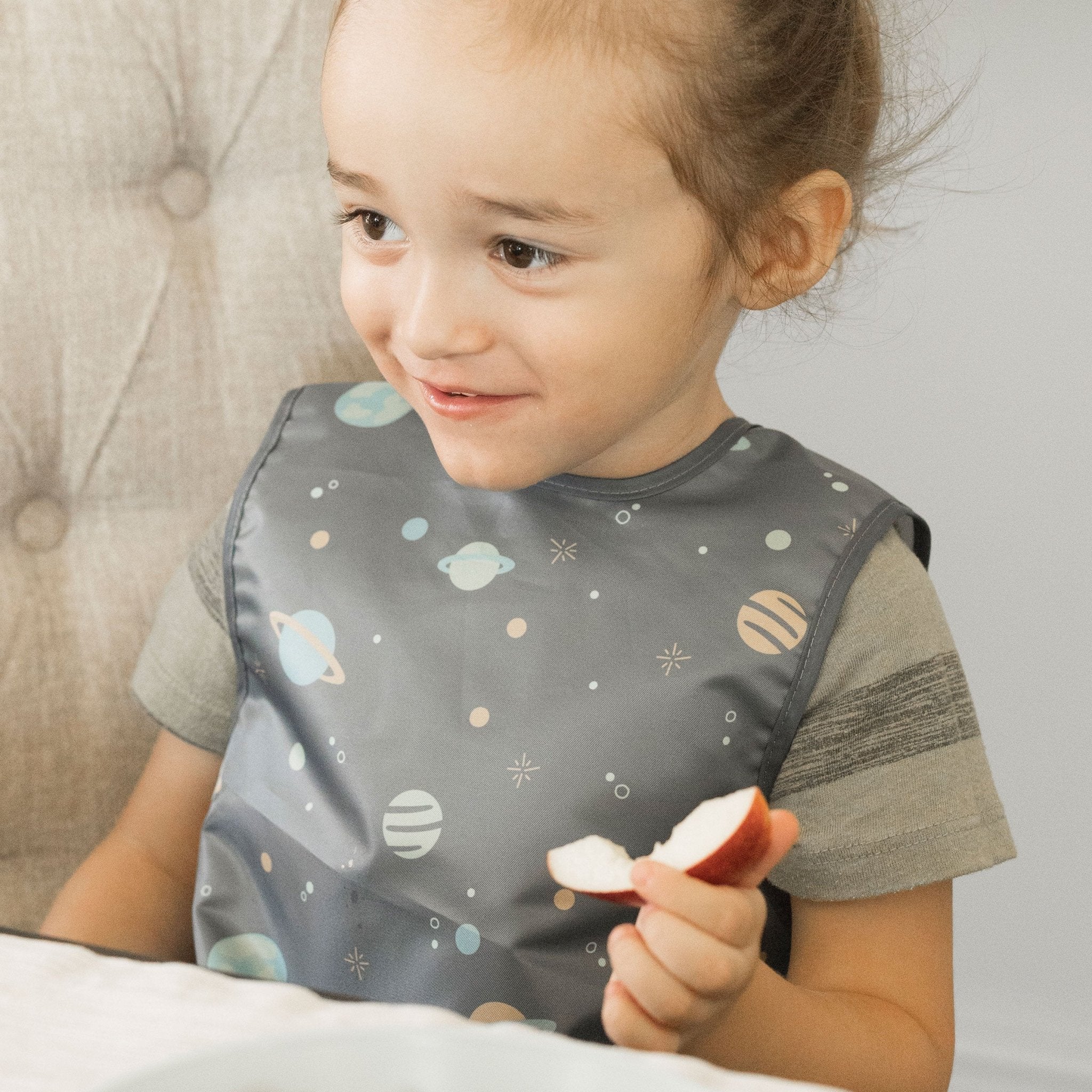 Tiny Twinkle - Mess - Proof Apron Bib - Space