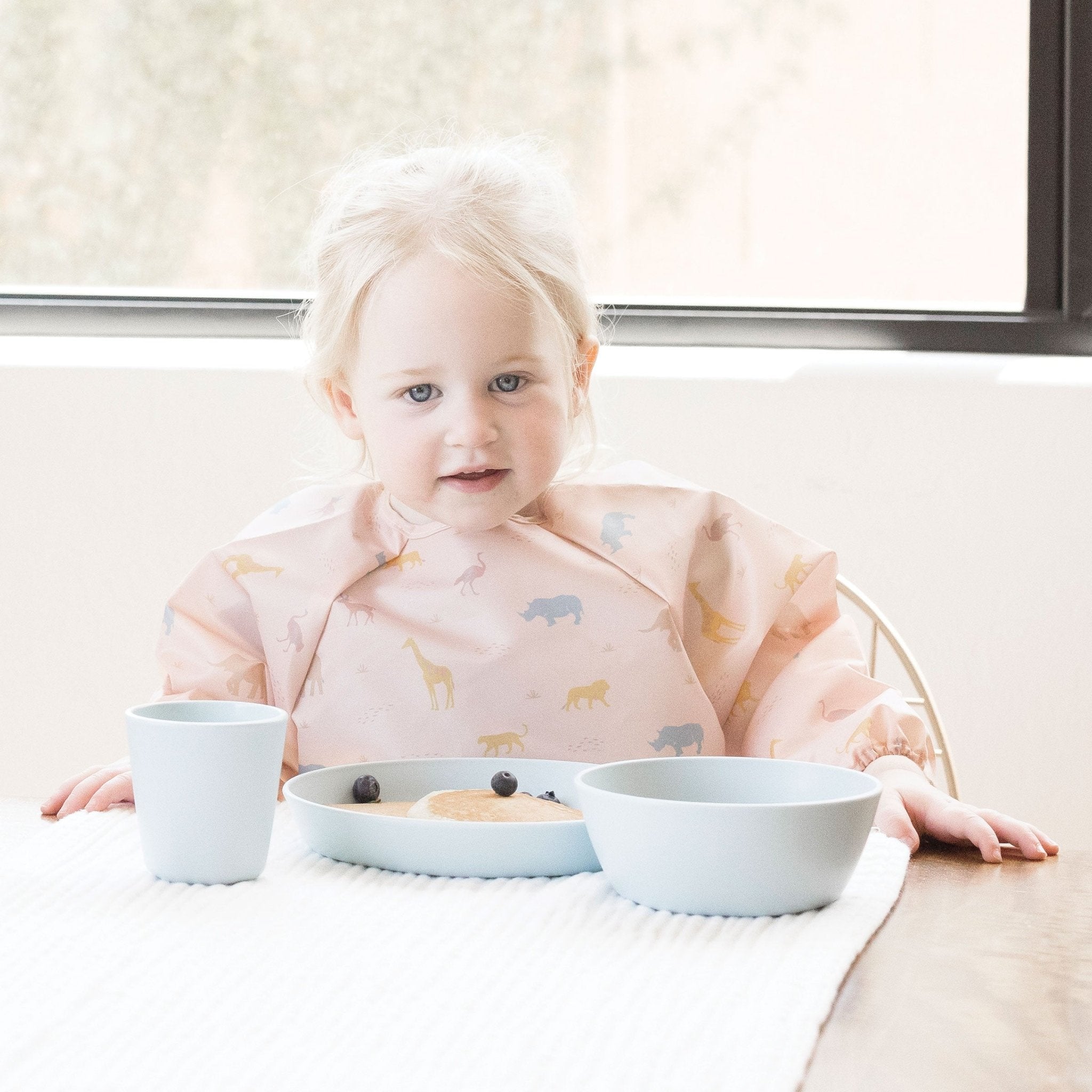 Tiny Twinkle - Mess - Proof Long Sleeve Bib - Petite Safari