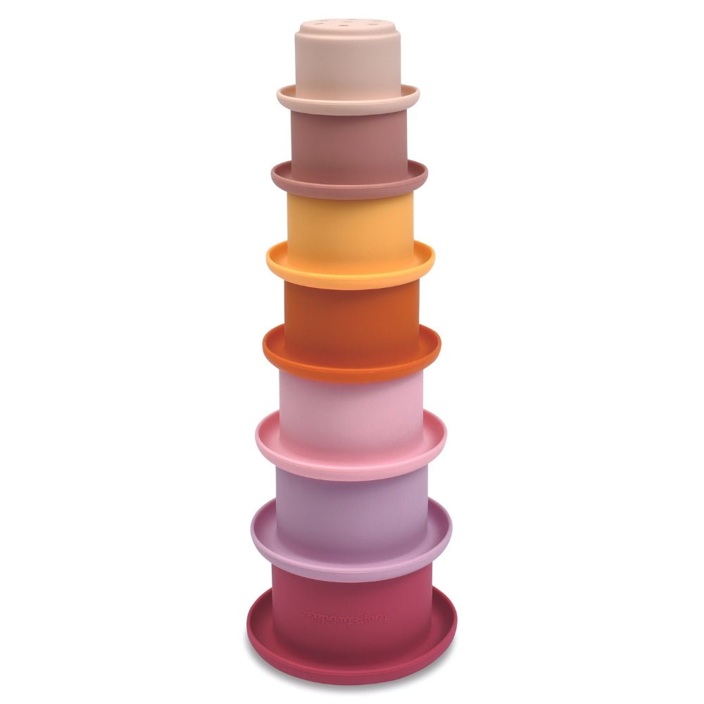 Tiny Twinkle - Silicone Stacking Toy - Rose Set