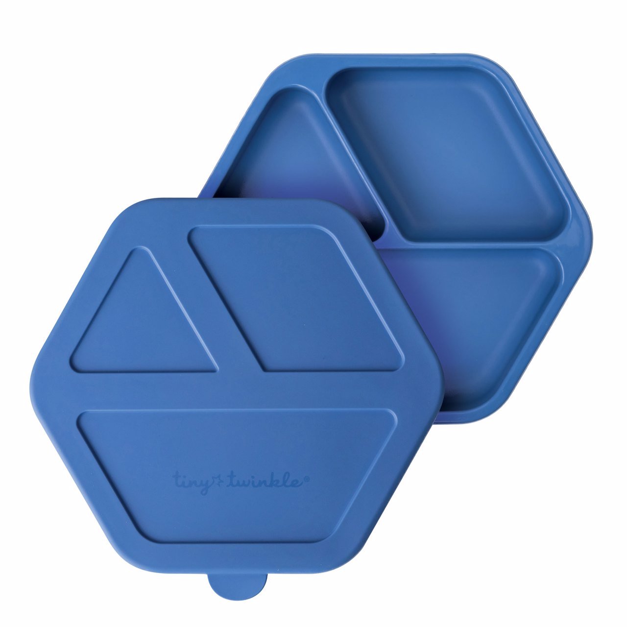 Tiny Twinkle - Silicone Suction Plate and Lid Set - Blue